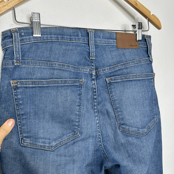 MADEWELL 10" High-Rise Skinny Jeans women's Drop Step-Hem medium blue J9400 28 - Picture 5 of 9